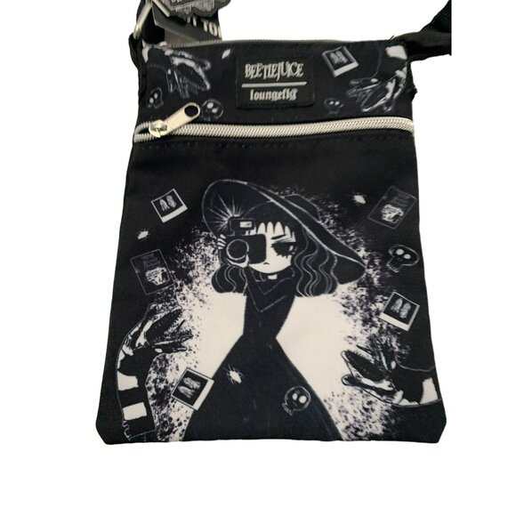 RARE Beetlejuice Loungefly Crossbody Bag Zipper &‎ Adjustable Strap NWT - Picture 3 of 7